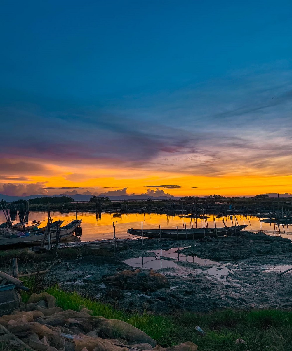 điểm ngắm hoàng hôn đẹp ở huế, ở huế ngắm hoàng hôn đẹp, phá tam giang huế, hồ khe ngang, đồi vọng cảnh, đầm lập an,
