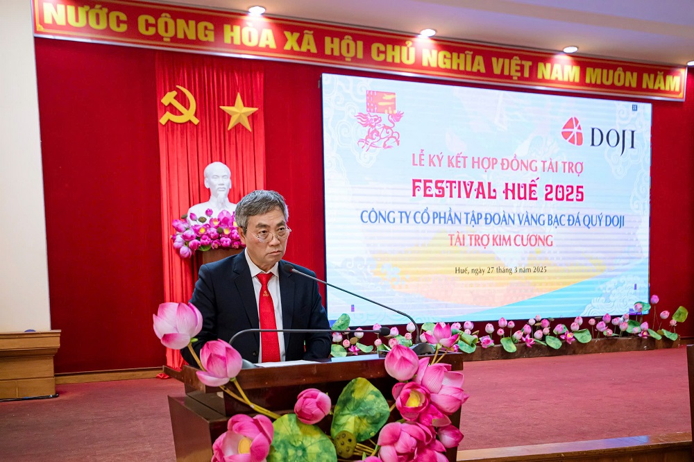Tập đoàn Vàng bạc đá quý DOJI, Nhà Tài trợ Kim cương, Festival Huế 2025, đá quý DOJI, tài trợ Huế Tập đoàn Vàng bạc đá quý DOJI, Nhà Tài trợ Kim cương, Festival Huế 2025, đá quý DOJI, tài trợ Huế