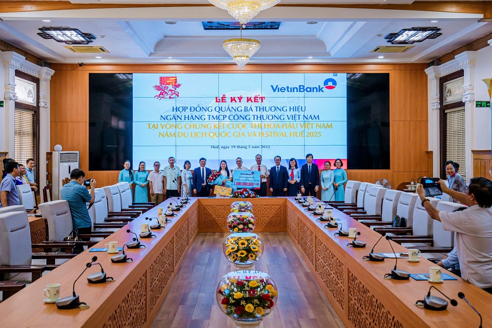 Vietinbank, đơn vị đồng hành quảng cáo, tài trợ 1 tỷ đồng, Vòng Chung kết Cuộc thi Hoa hậu Việt Nam 2024, Năm Du lịch Quốc gia, Festival Huế 2025