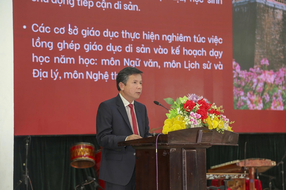 tổng kết, giáo dục di sản, di sản Huế, trường học di sản, học sinh Huế, văn hóa Huế, di tích Cố đô Huế, giáo dục Huế, trải nghiệm di sản, chuyển đổi số di sản