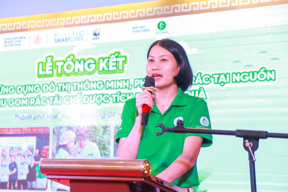 Dự án, Huế đô thị giảm nhựa, WWF Việt Nam, Ứng dụng mGreen, ứng dụng mGreen Collector, phân loại rác tại nguồn, tích điểm đổi quà, Tổ hợp tác nghề ve chai - thu gom phế liệu, thành phố Huế