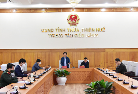 Chủ tịch UBND tỉnh Nguyễn Văn Phương phát biểu chỉ đạo tại cuộc họp