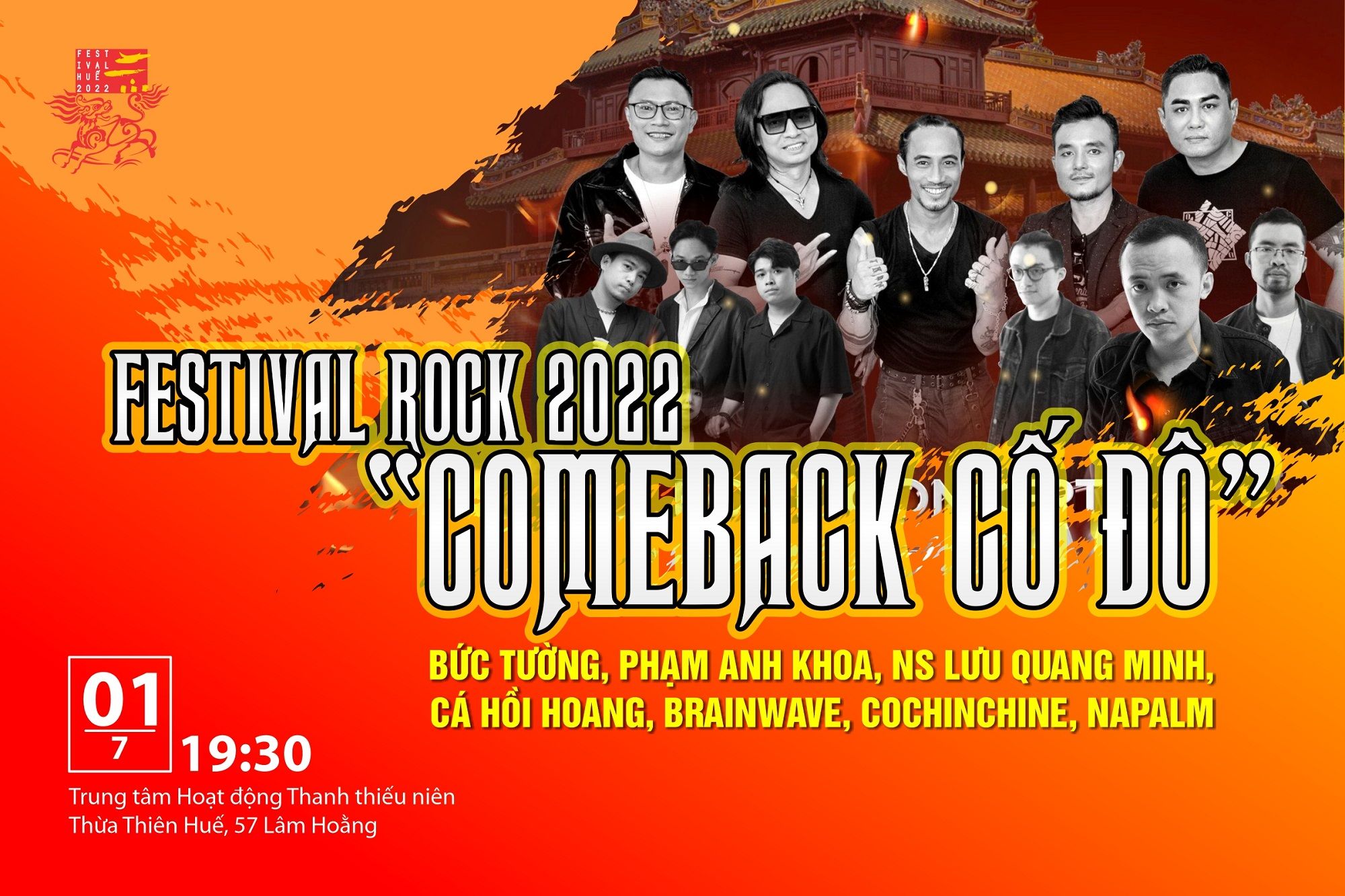 [Tuần lễ Festival Huế 2022]  “Quẩy” cùng Rock Show “Comeback Cố Đô” 2022