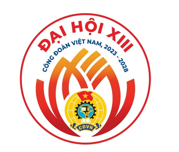 Biểu trưng chính thức của Đại hội XIII Công đoàn Việt Nam