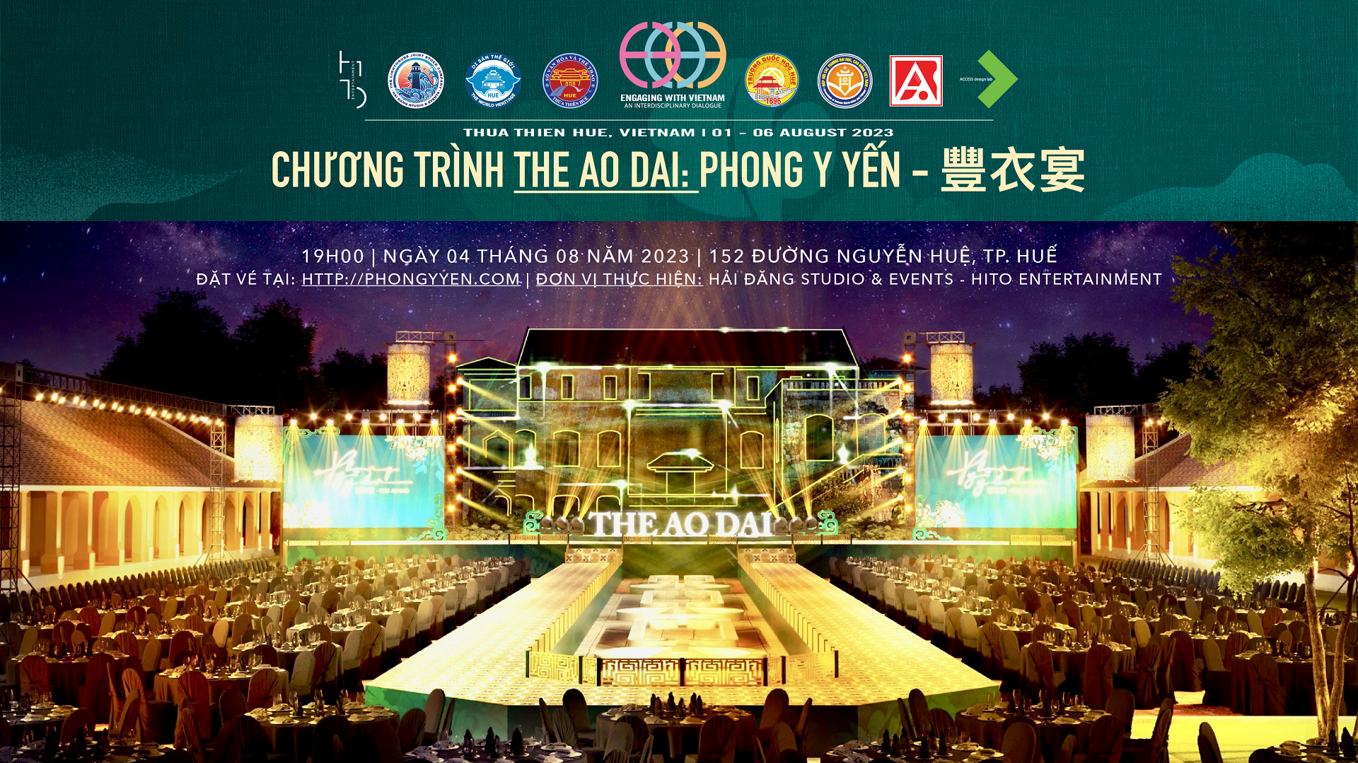 Đêm hội áo dài Phong Y Yến sẽ diễn ra vào ngày 4/8/2023 tại Cung An Định - Tp. Huế
