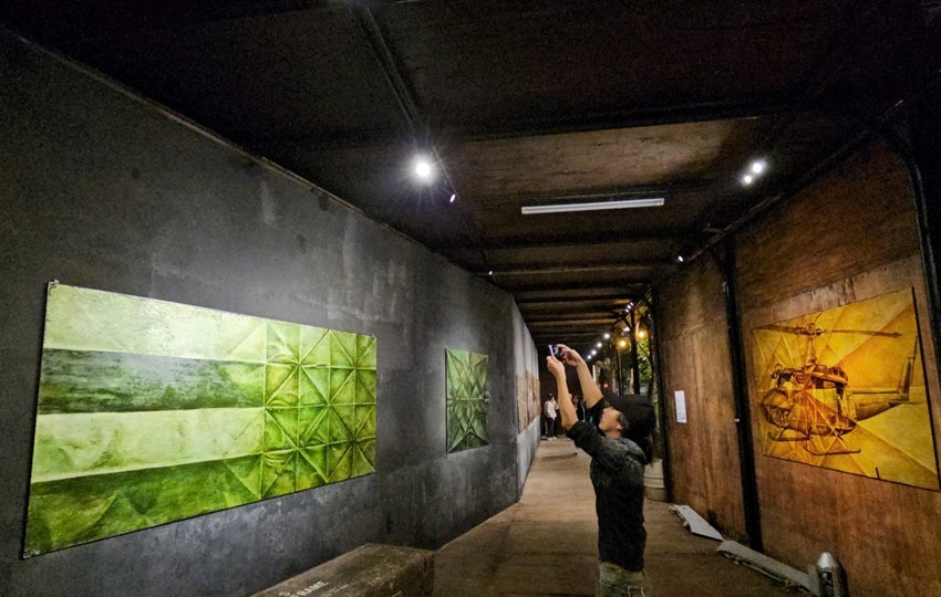 Artworks showcased in the art space of Nguyen Van He’s Art Barracks