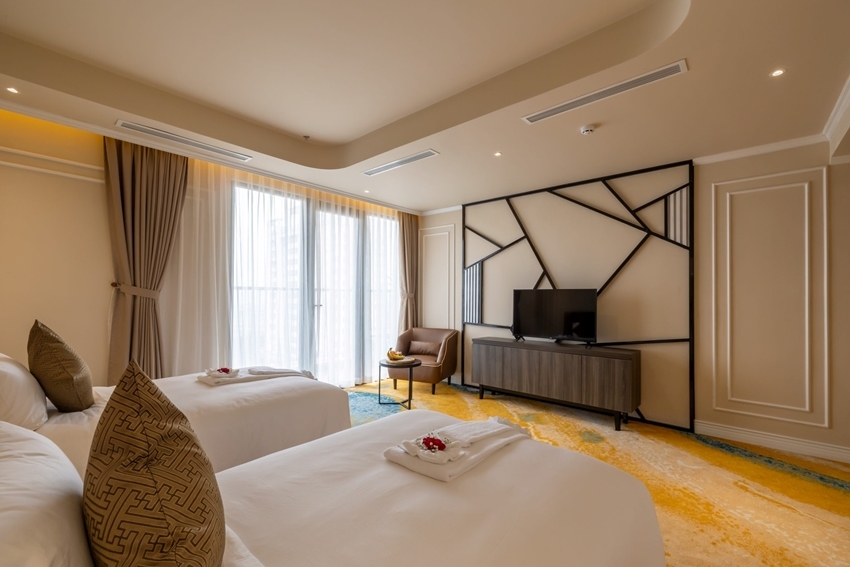  Guest room at La Vela Hotel Hue