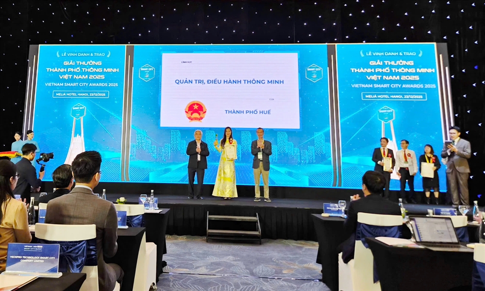 Hue City recognized as Vietnam’s Smart City 2025 for smart management and governance
