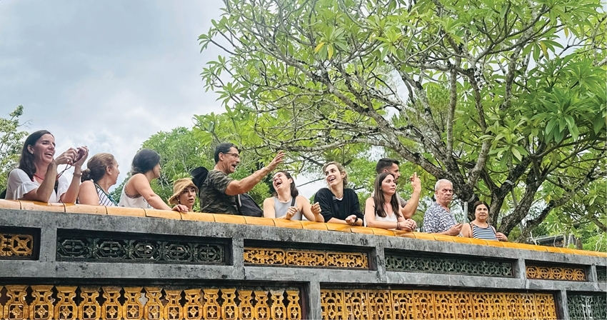 Tourists visiting Hue 