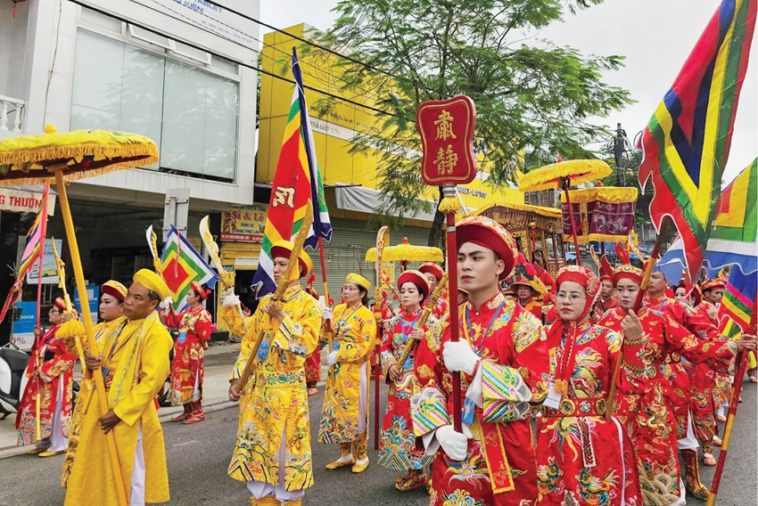   Năm nay, Lễ hội điện Huệ Nam cũng sẽ tái hiện lại đoàn rước bộ