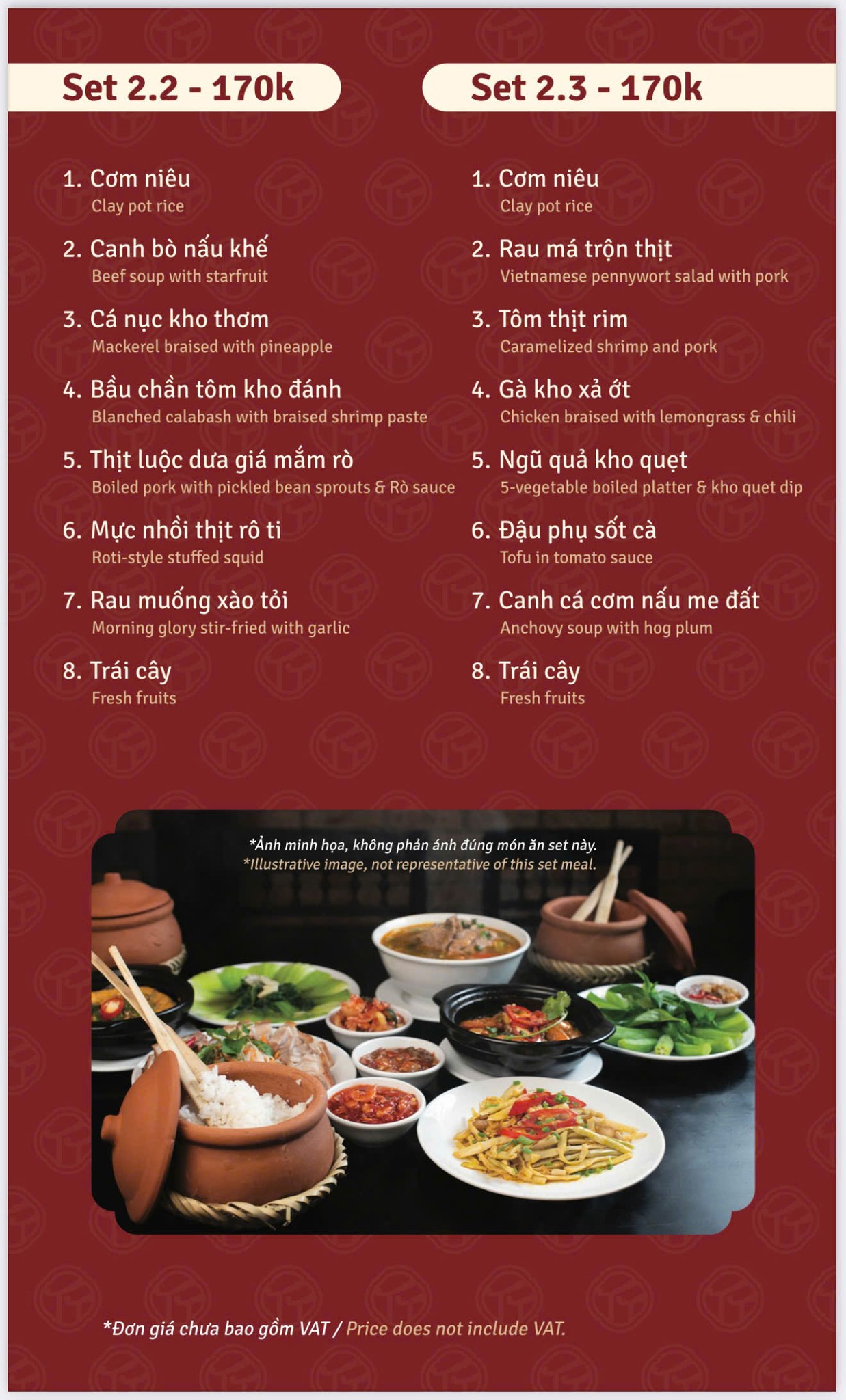 Menu Nhà hàng cơm niêu Thân Thiện - Huế