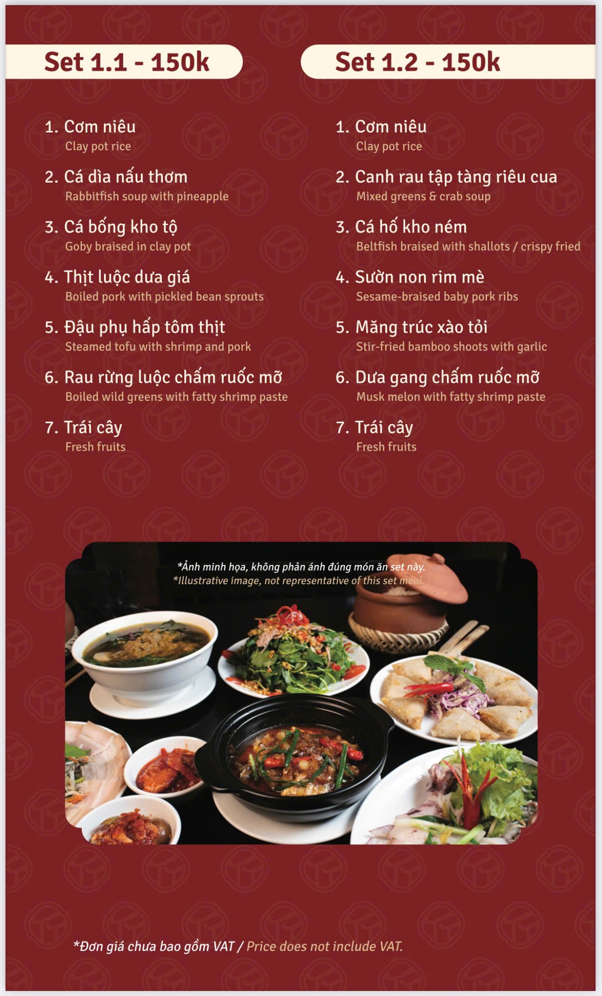 Menu Nhà hàng cơm niêu Thân Thiện - Huế