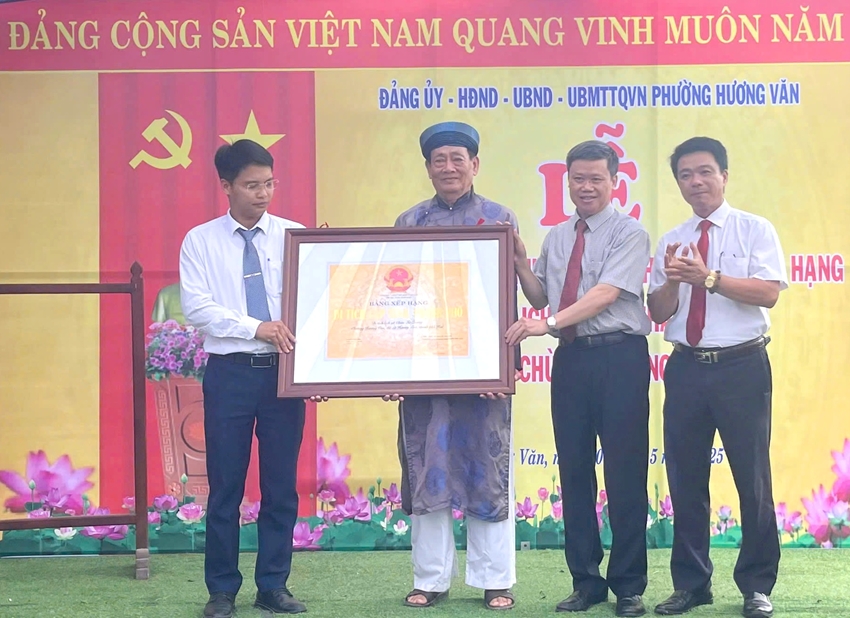 Tại lễ đón Bằng xếp hạng Di tích lịch sử cấp thành phố