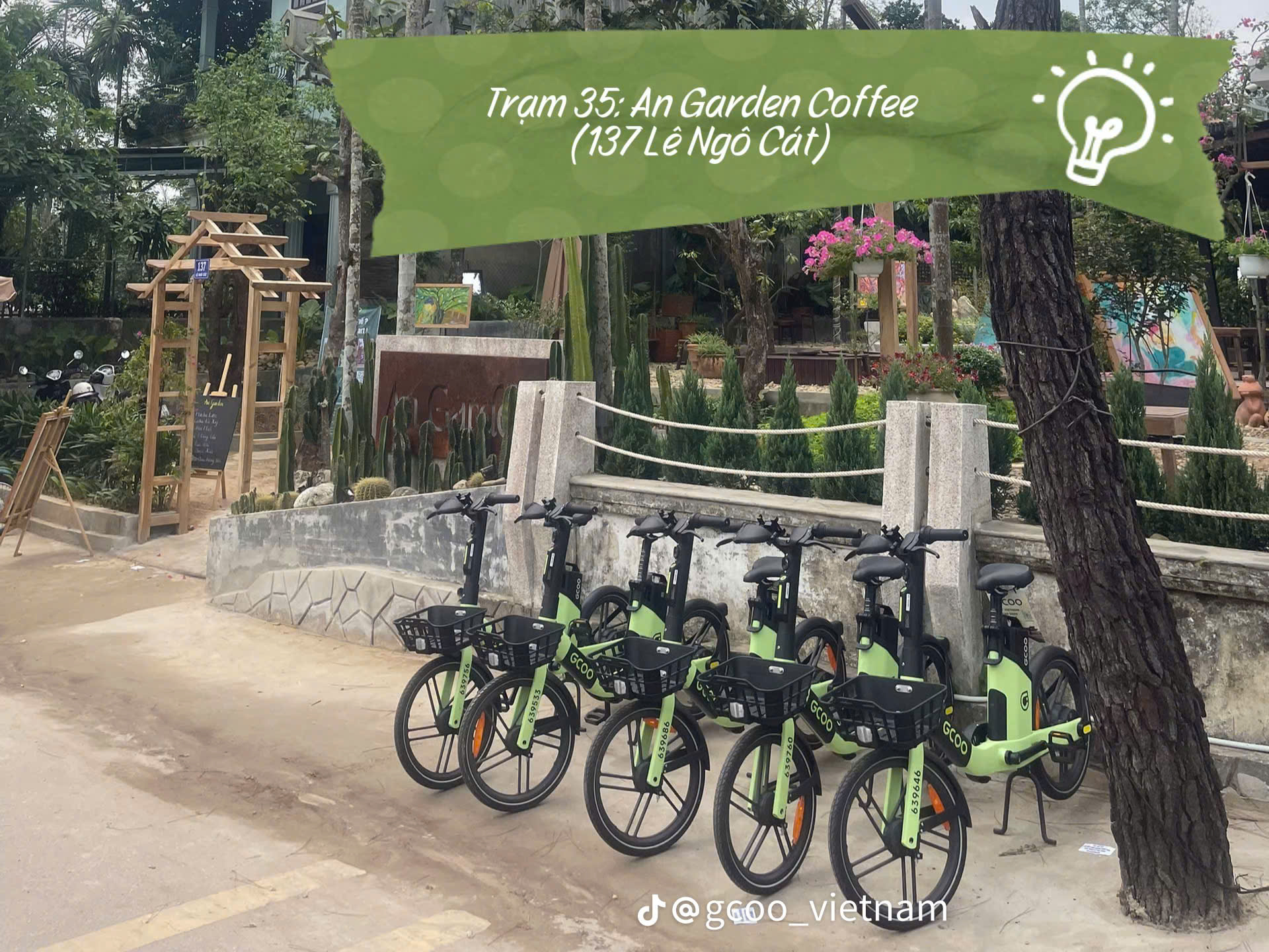 Trạm để xe đạp điện trợ lực GCOO tại Huế