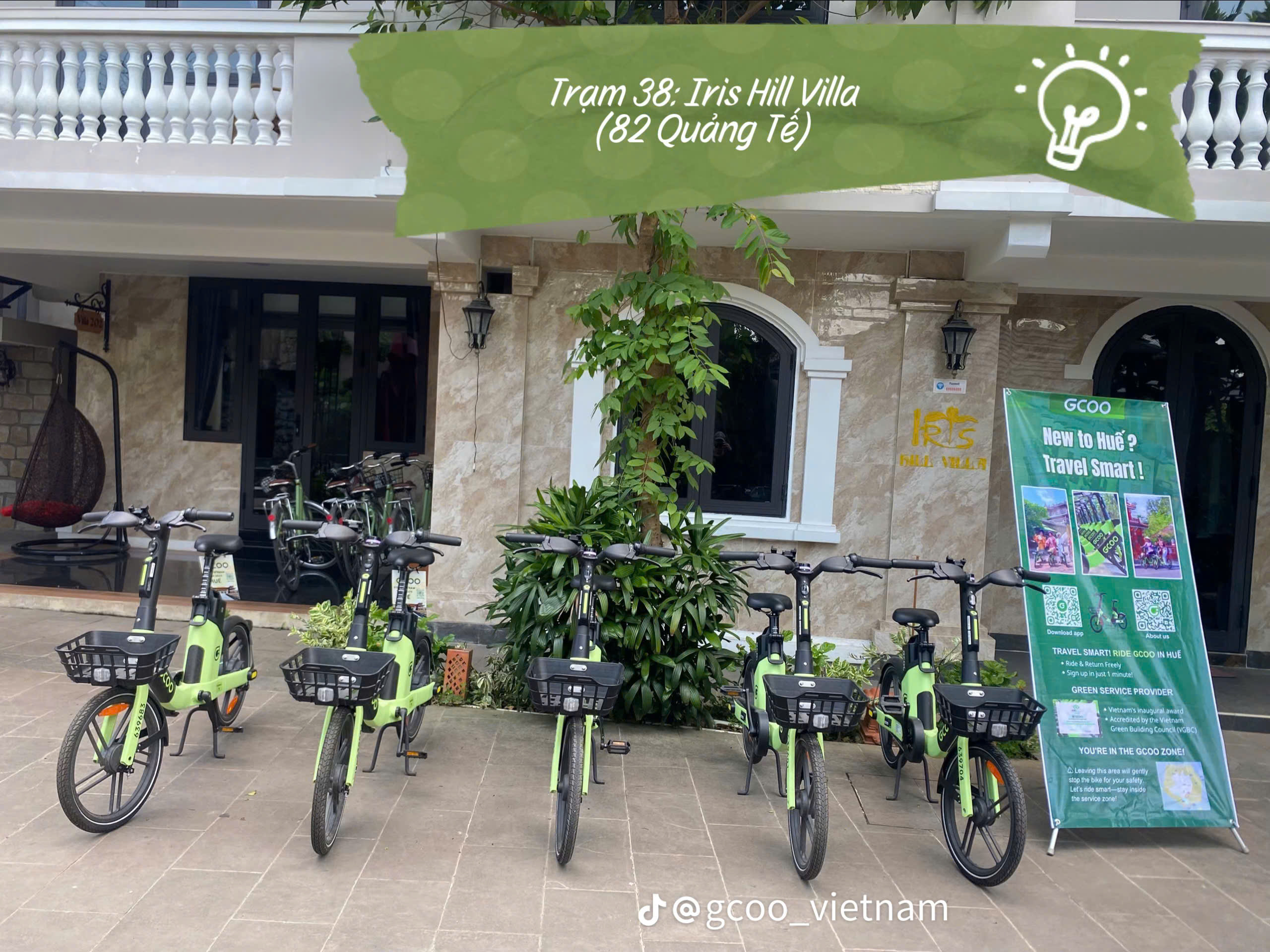 Trạm để xe đạp điện trợ lực GCOO tại Huế