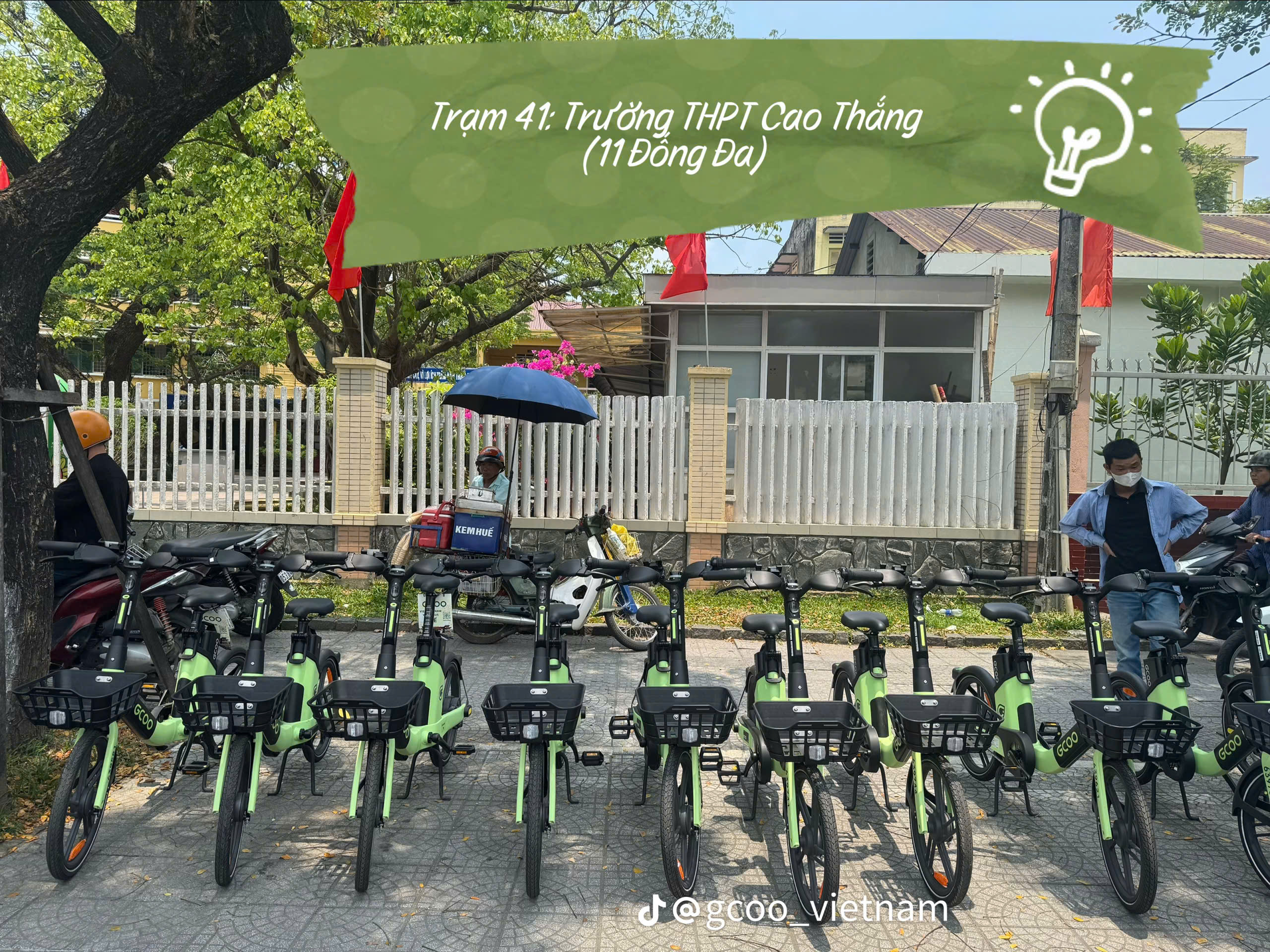 Trạm để xe đạp điện trợ lực GCOO tại Huế