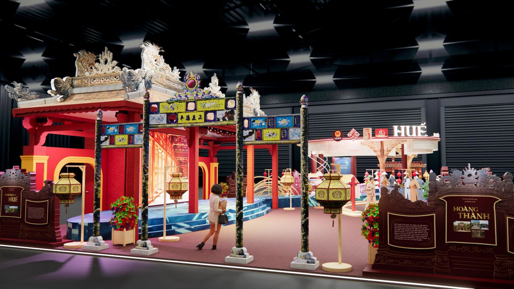 Phối cảnh không gian triển lãm của TP. Huế  
