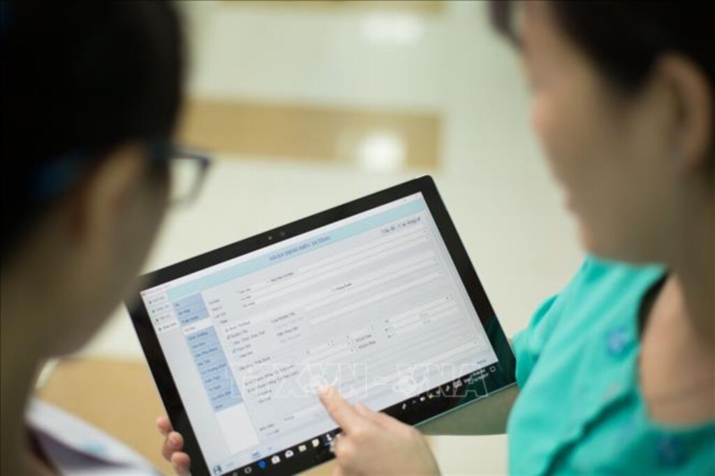 Bệnh án điện tử được ứng dụng tại nhiều bệnh viện. Ảnh minh họa: TTXVN phát