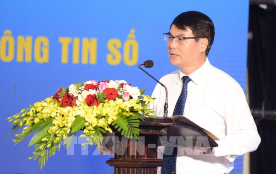 Ông Nguyễn Xuân Dũng, Giám đốc Thư viện Quốc gia Việt Nam, phát biểu. Ảnh: Văn Dũng-TTXVN