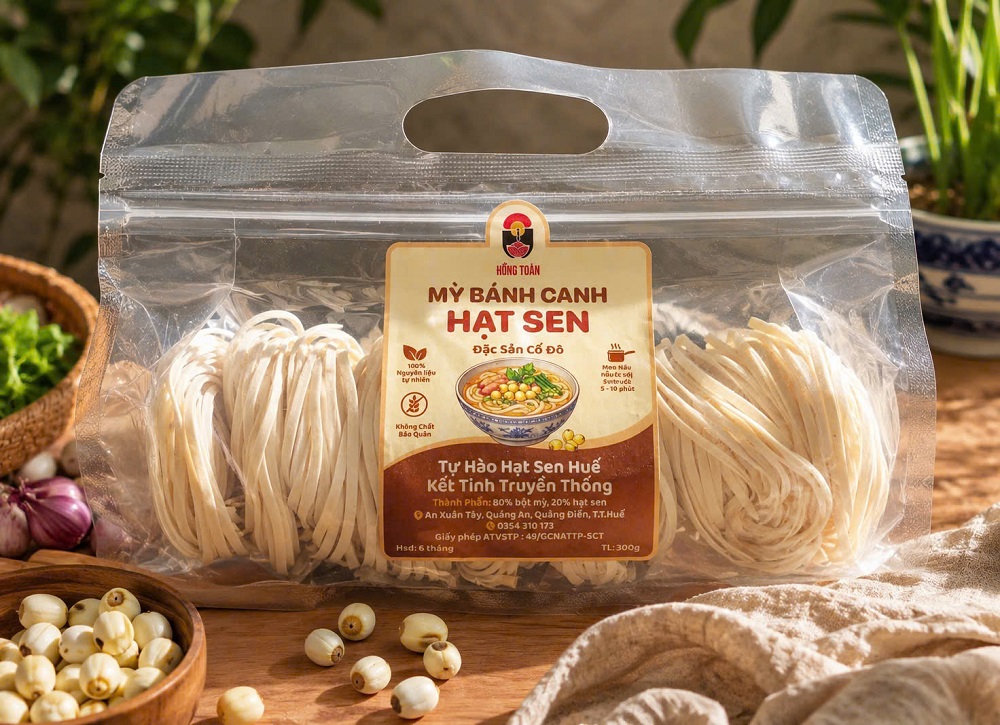 Mỳ bánh canh hạt sen Huế