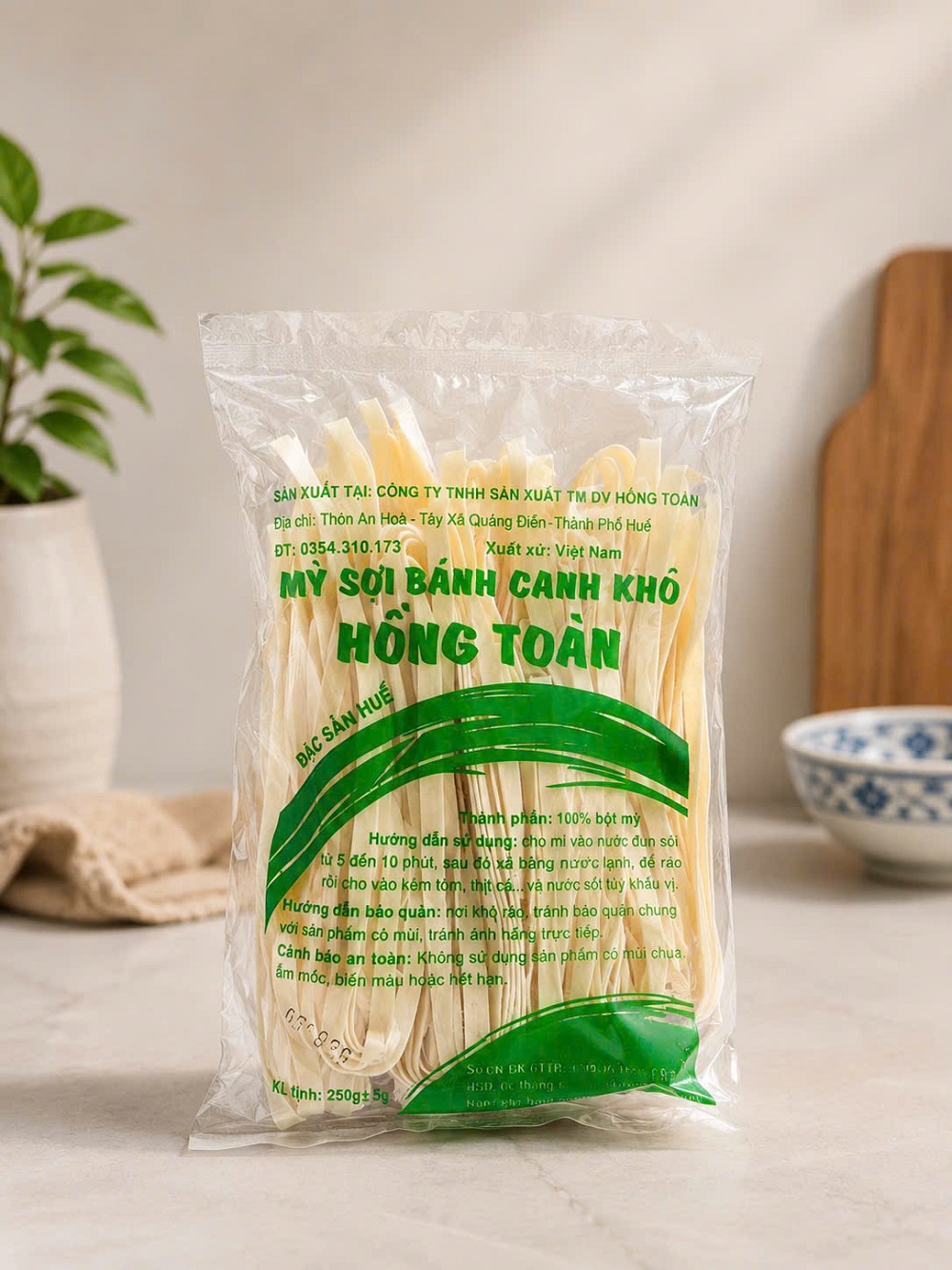 Mỳ sợi bánh canh khô Huế Hồng Toàn