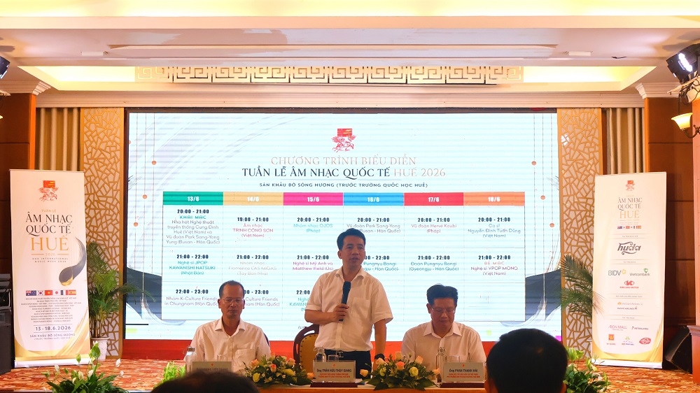 Họp báo Tuần lễ Âm nhạc Quốc tế Huế 2026