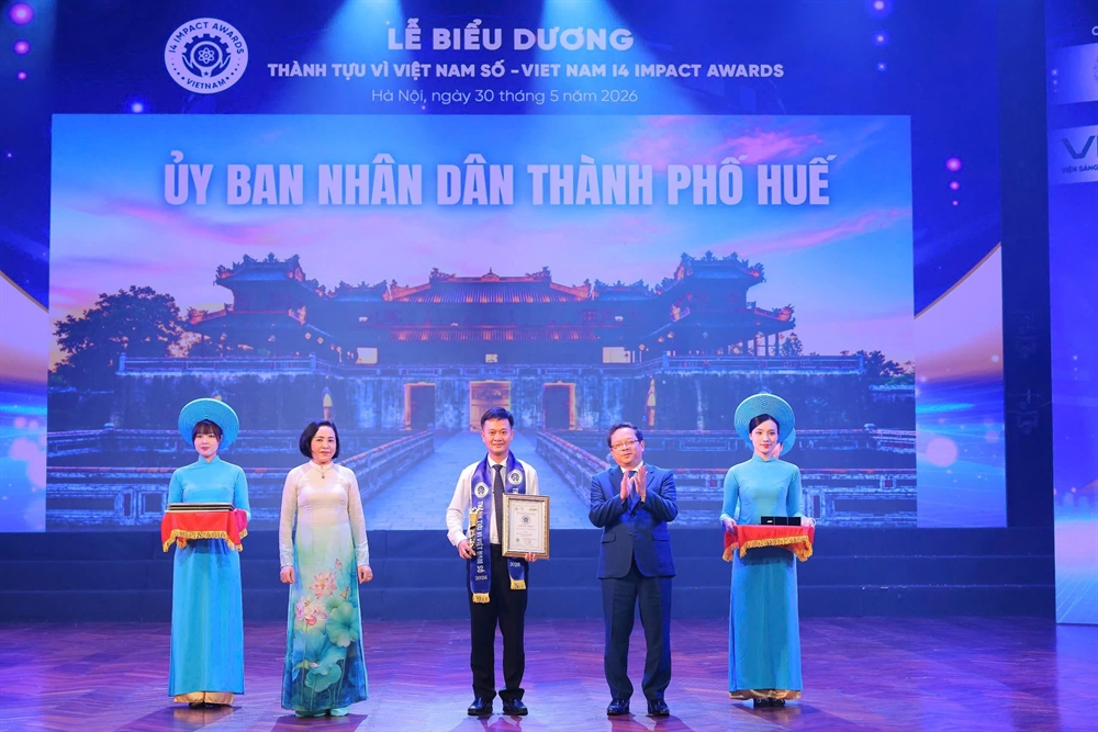 Thành phố Huế vinh dự được biểu dương tại hạng mục “Đổi mới quản trị, chính phủ số, đô thị thông minh”