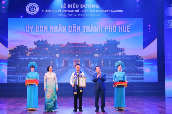 Thành phố Huế vinh dự được biểu dương tại hạng mục “Đổi mới quản trị, chính phủ số, đô thị thông minh”