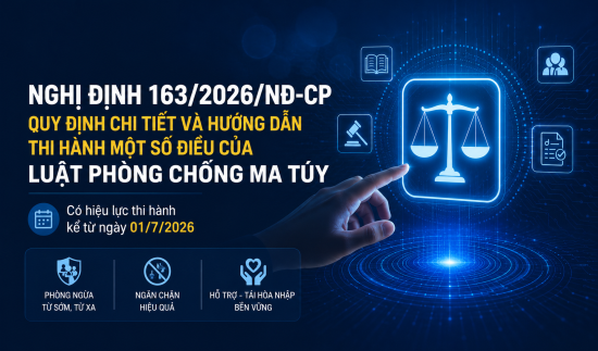 Tuyên truyền về việc triển khai thực hiện Nghị định số 163/2026/NĐ-CP ngày 15/5/2026 của Chính phủ quy định chi tiết và hướng dẫn thi hành một số điều của Luật Phòng, chống ma túy 2025