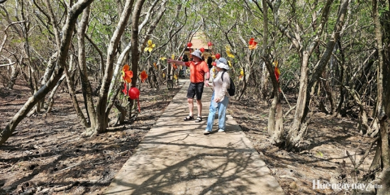  John Patrick Lane, a visitor from Australia, exploring Ru Cha mangrove forest on the afternoon of September 2