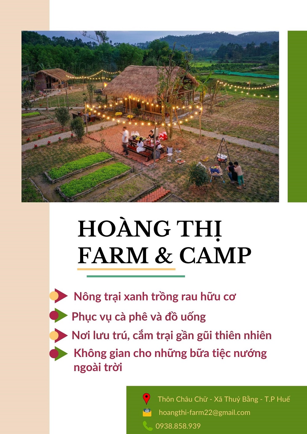 Hoàng Thị Farm, Nông trại hữu cơ đẹp, ở Huế, điểm checkin huế
