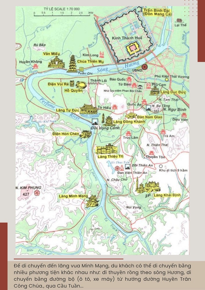 Langminhmang, Lăng vua Minh Mạng, Tàng thư lâu, Bi đình, Bái đình, Hồ tân nguyệt, Bửu thành, Hiếu lăng