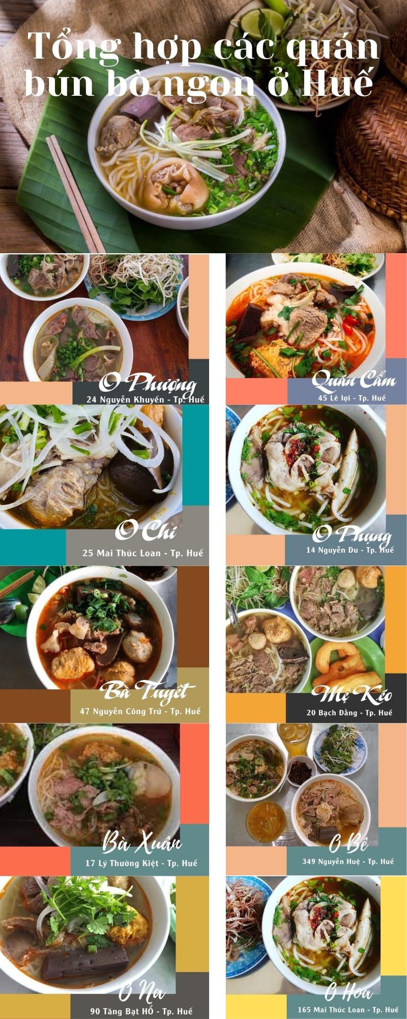 Tổng hợp các quán bún bò ngon ở Huế ... - Khám phá Huế