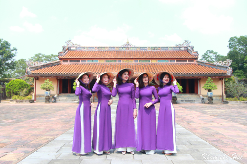 Purple Ao Dai in Hue