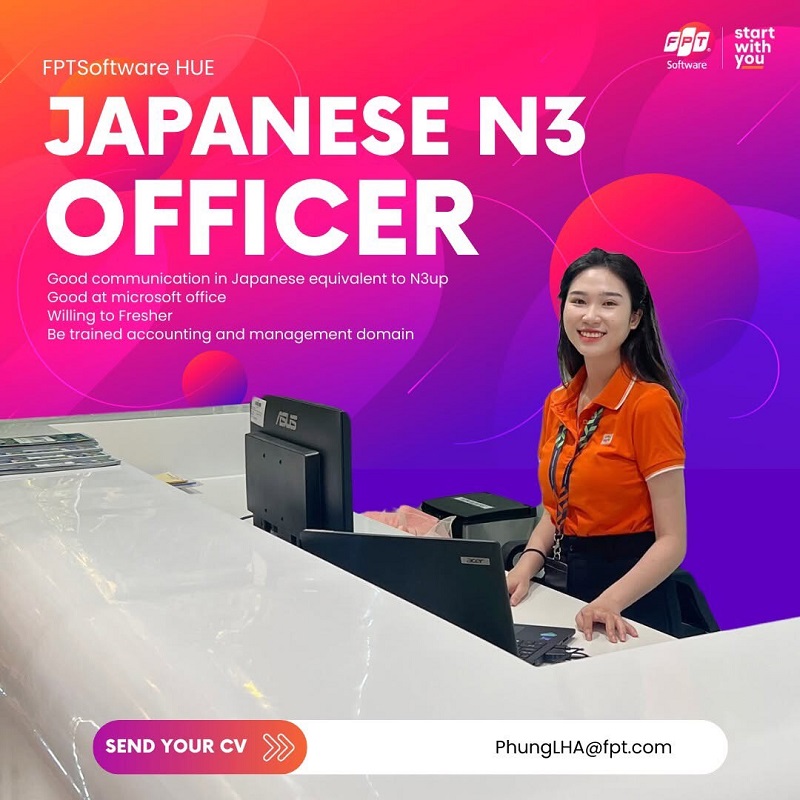 FPT software Huế tuyển dụng 2024 nhân viên Tiếng Nhật FPT software Huế tuyển dụng 2024 nhân viên Tiếng Nhật